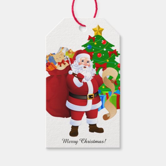 Kindernaam Sinterklaas van 10 grote kerstLabels Cadeaulabel (Voorkant)