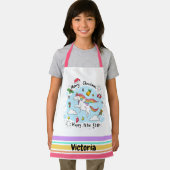 Kindernaam Unicorn Kerstmis en Nieuwjaar Schort (Insitu)