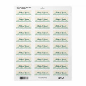 Kindernaamlabels met Oceaanthema Etiket (Full Sheet)