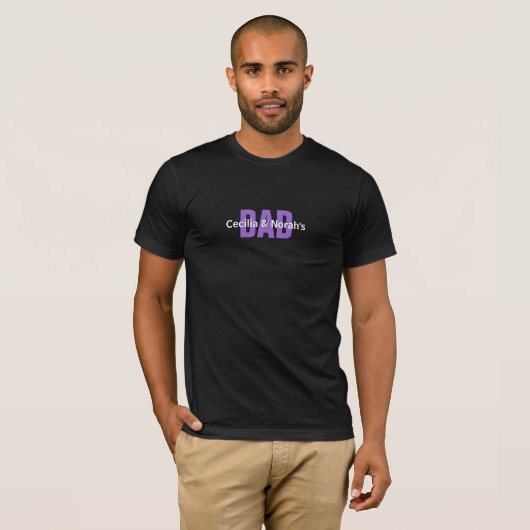 "Kindernamen" DAD  T-Shirt (Voorkant volledig)