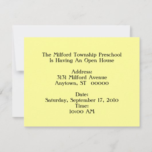 KINDERONDERWIJS VOOR KINDEREN KAART (Achterkant)