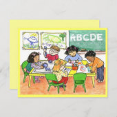 KINDERONDERWIJS VOOR KINDEREN KAART (Voorkant / Achterkant)