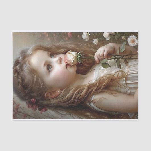 Kinderontkoppeling voor onschuldig Roos Tissuepapier (Voorkant)