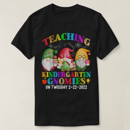Kinderopleiding Gnomen op 22 februari 2022 F T-shirt (Design voorkant)