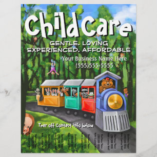 Kinderopvang. Babysitten. Dagopvang. Scheurblad Flyer
