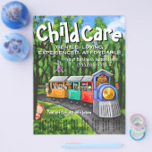 Kinderopvang. Babysitten. Dagopvang. Scheurblad Flyer (Enkel)