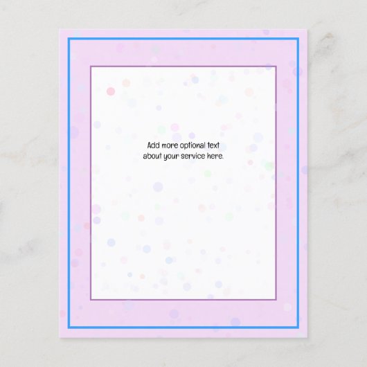 Kinderopvang Babysitting Dagopvang 5x6 Flyer (Achterkant)