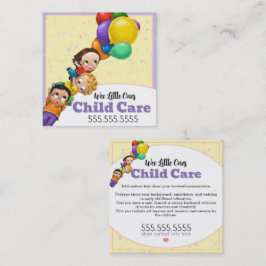 Kinderopvang Babysitting Square Promo Vierkante Visitekaartje