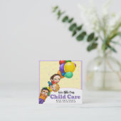Kinderopvang Babysitting Square Promo Vierkante Visitekaartje (Staand voorkant)