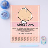 Kinderopvang. Babyzittende theelflyer Flyer (Enkel)