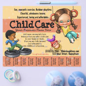 Kinderopvang. Dag zorg.  sjabloon Flyer (Enkel)