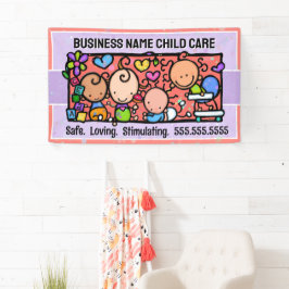 Kinderopvang Dagopvang Baby Shower Promotioneel Spandoek