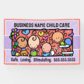 Kinderopvang Dagopvang Baby Shower Promotioneel Spandoek (Horizontaal)