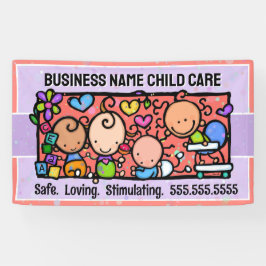 Kinderopvang Dagopvang Baby Shower Promotioneel Spandoek