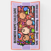 Kinderopvang Dagopvang Baby Shower Promotioneel Spandoek (Verticaal)