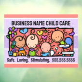 Kinderopvang Day Care Baby shower promotioneel Raamsticker (Vel 3)