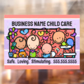 Kinderopvang Day Care Baby shower promotioneel Raamsticker (Vel 2)