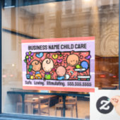 Kinderopvang Day Care Baby shower promotioneel Raamsticker (Cafe Raam)