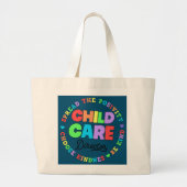 Kinderopvang Directeur Dagopvang Bemanner School P Grote Tote Bag (Voorkant)