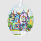 Kinderopvang. Familie. Babysitter. Onroerend goed Ornament (voorkant)