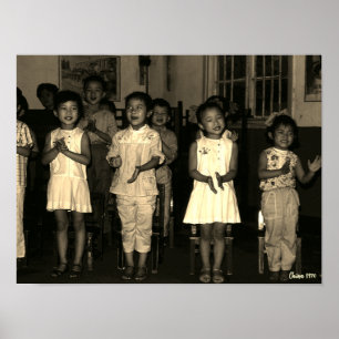 Kinderopvang in het oude Changsha in China Poster