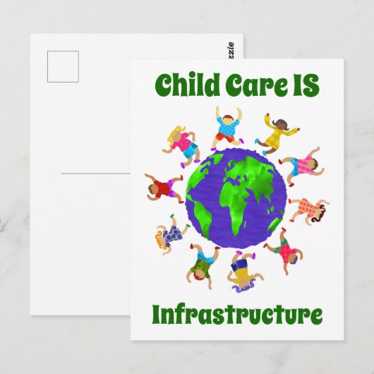 Kinderopvang: infrastructuur briefkaart (Voorkant / Achterkant)