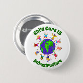 Kinderopvang: infrastructuur ronde button 5,7 cm (Voorkant /achterkant)