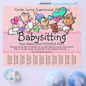 Kinderopvang.Kinderdagverblijf.Opvang.Custom tekst Flyer (Enkel)