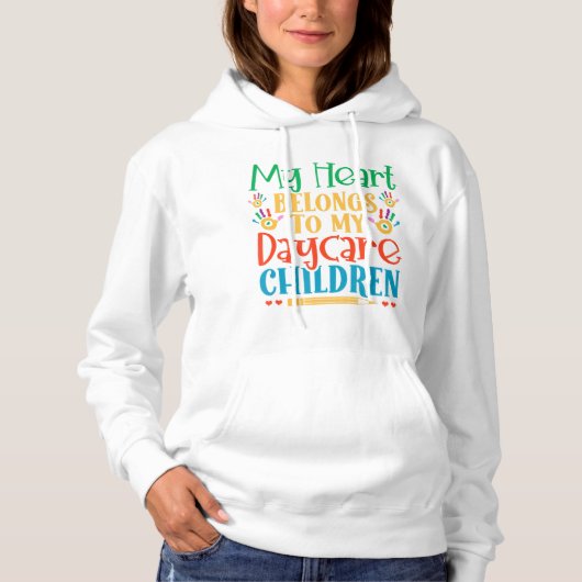 Kinderopvang Kinderen Kinderopvang Leraar Prek N Hoodie (Voorkant)