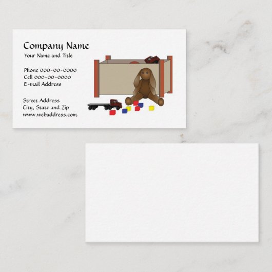 Kinderopvang Kinderopvang Babysitter Visitekaartje (Voorkant / Achterkant)