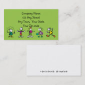 kinderopvang, kinderopvang, leraar of babysitten visitekaartje (Voorkant / Achterkant)