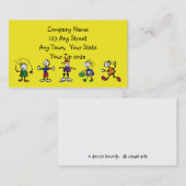 kinderopvang, kinderopvang, leraar of babysitten visitekaartje (Voorkant / Achterkant)