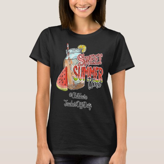 Kinderopvang Leraar uit dienst Summer Break Sweet T-shirt (Voorkant)