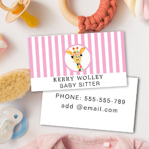 Kinderopvang Nanny Babysitter Kleurig Funky Cool Visitekaartje