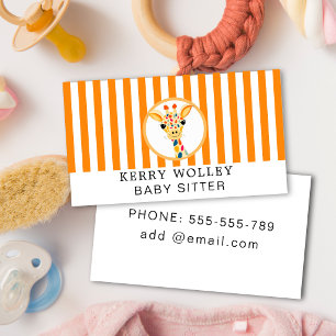 Kinderopvang Nanny Babysitter Kleurig Funky Cool Visitekaartje