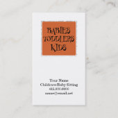 Kinderopvang Nanny Services Visitekaartje (Voorkant)