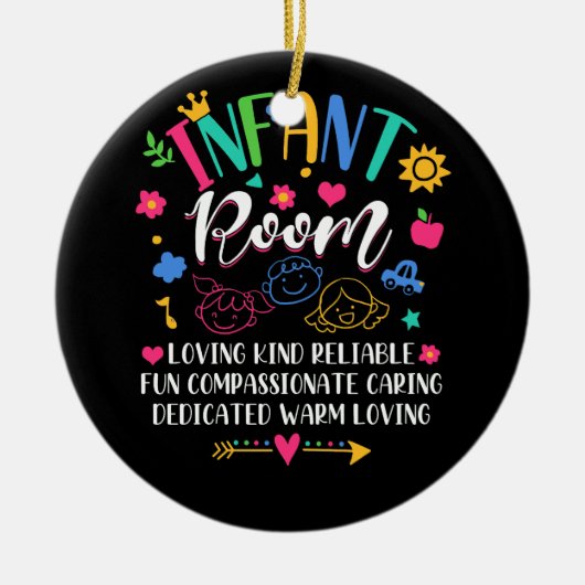 Kinderopvang Provider Loving Kind Betrouwbare Baby Keramisch Ornament (Voorkant)