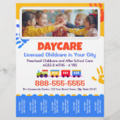 Kinderopvang Sjabloon voor Flyer met Afscheurbare (Voorkant)