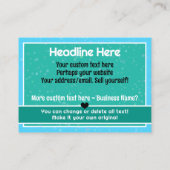 Kinderopvang Teddy Bear Blue Visitekaartje (Achterkant)