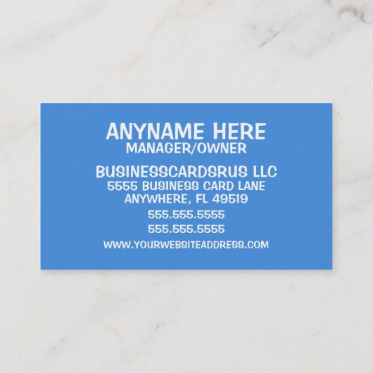 kinderopvang visitekaartje (Achterkant)