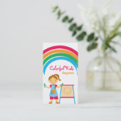 Kinderopvang | Visitekaartjes voor leerkrachten (Staand voorkant)