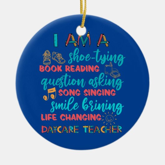 Kinderopvang voor schoolgaande kinderen Multitaske Keramisch Ornament (Voorkant)