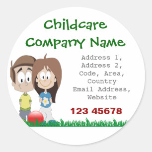 Kinderopvang - Zomerkamp - School Business Thema Ronde Sticker