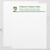 Kinderopvang - zomerkamp - Schoolbriefhoofd Briefhoofd Sjabloon (Voorkant / Achterkant)