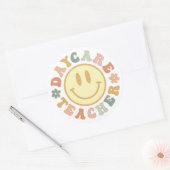 Kinderopvangleraar, kinderverzorger, kinderopvang ronde sticker (Envelop)