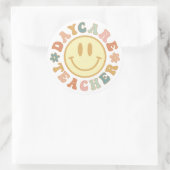 Kinderopvangleraar, kinderverzorger, kinderopvang ronde sticker (Tas)