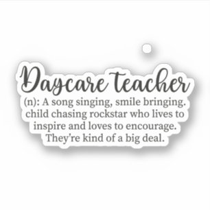 Kinderopvangleraar, kinderverzorger, kinderopvang sticker