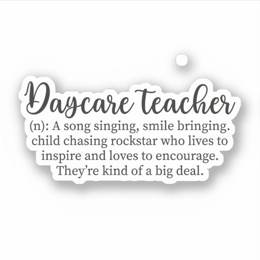 Kinderopvangleraar, kinderverzorger, kinderopvang sticker (Voorkant)