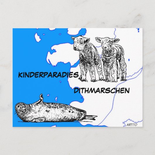 Kinderparadies Dithmarschen Briefkaart (Voorkant)
