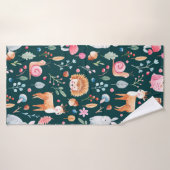 Kinderpatroon in waterverf techniek. badhanddoek (Badhanddoek)